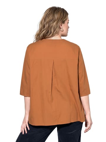 Ulla Popken Bluse in cognac