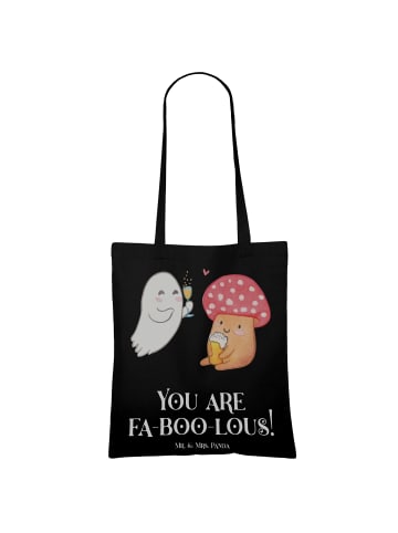 Mr. & Mrs. Panda Beutel Halloween Zauber mit Spruch in Schwarz