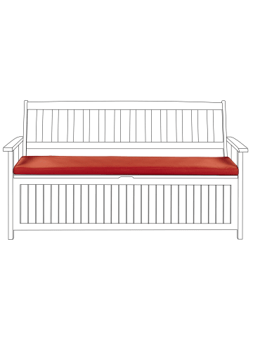 Beliani Auflagen SOVANA in Rot - (W) 148 x (H) 5 x (L) 45 cm