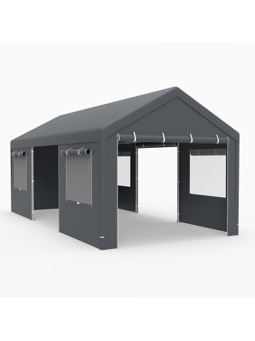 COSTWAY Zeltgarage Carport 586 x 305 cm in Grau