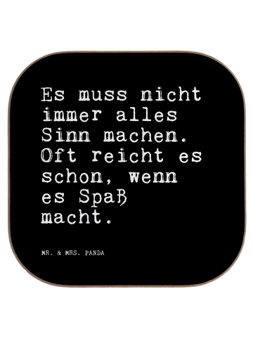 Mr. & Mrs. Panda Bierdeckel Es muss nicht immer... mit Spruch in Schwarz