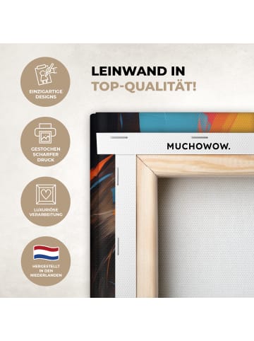 MuchoWow Leinwand bilder Buntes Porträt (BxH)
