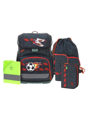 Lässig Lässig Schulranzen-Set Light, Unique Football deep blue
