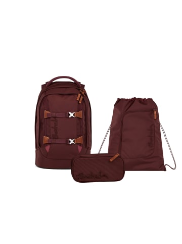 Satch Schulrucksack-Set PACK "Nordic Ruby" 3-teilig in Rot