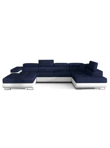 MF Design Rodri Recamiere Rechts in Navyblau -  (L) 202 x (B) 345 x (H) 90 cm