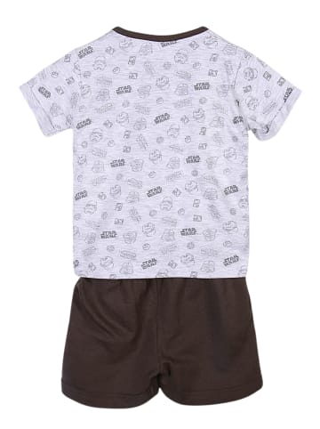 Star Wars 2tlg. Outfit T-Shirt & Shorts Star Wars in Grau-Braun