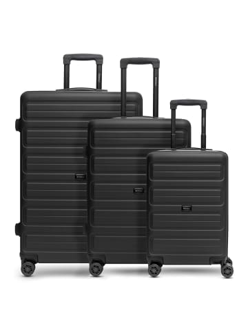 Redolz Essentials 08 3-SET 4 Rollen Kofferset 3-teilig in black 2