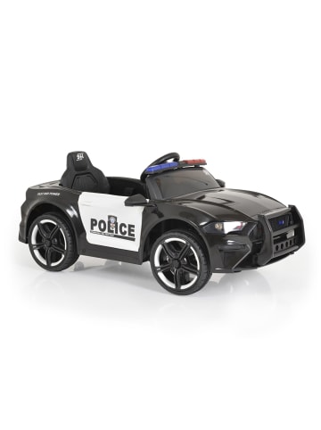 Moni Kinder Elektroauto Police in schwarz