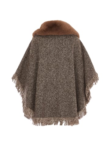 osha Damen Poncho in Braun