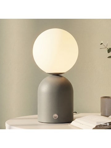 home24 Akku-Tischleuchte ORA in Grün / Weiß