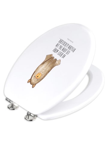 Mr. & Mrs. Panda toilettensitz motiv Bär sitzend mit Spruch in Weiß