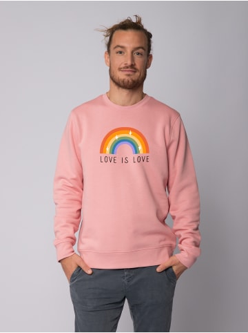 wat? Apparel Sweatshirt Love is Love in Canyon Pink
