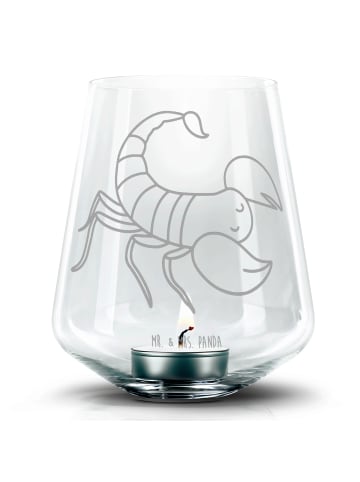 Mr. & Mrs. Panda Windlicht Sternzeichen Skorpion ohne Spruch in Transparent