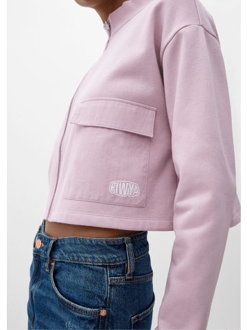 QS Sweatshirt Jacke langarm in Pink