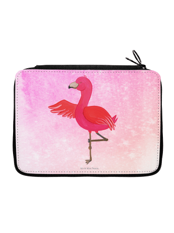 Mr. & Mrs. Panda Federmappe Flamingo Yoga ohne Spruch in Aquarell Pink