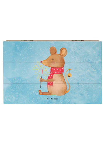 Mr. & Mrs. Panda Aufbewahrungsbox Maus Weihnachten ohne Spruch in Eisblau