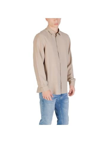 Antony Morato Beige Viskose Businesshemd