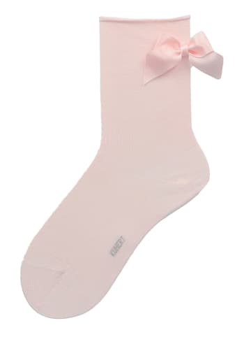 Kunert Socken Ribbon Love Rollrand in holiday-rose