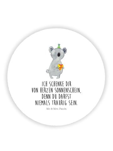 Mr. & Mrs. Panda Rund Magnet Koala Geschenk mit Spruch in Weiß