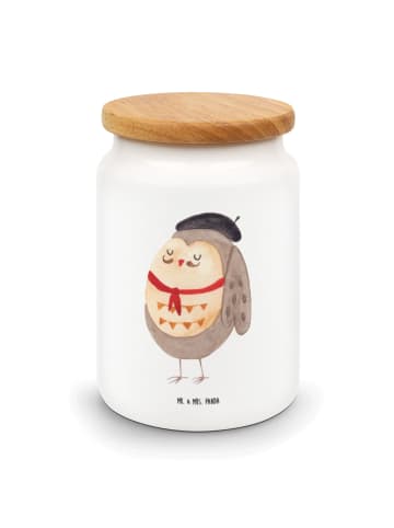 Mr. & Mrs. Panda Kaffeedose Eule Frankreich ohne Spruch in Weiß