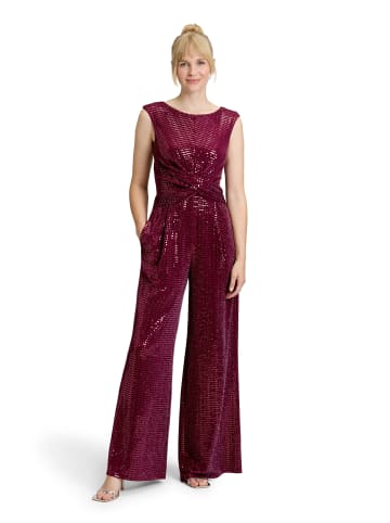 Vera Mont Jumpsuit im Glitzer-Look in Rot/Grau