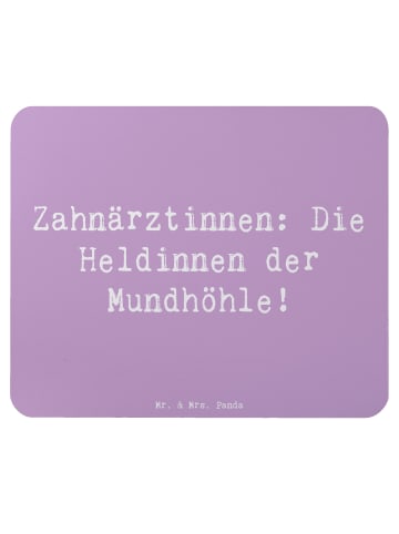 Mr. & Mrs. Panda Mauspad Spruch Zahnärztin Heldin mit Spruch in Lavendeltraum