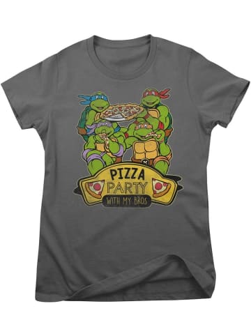 Teenage Mutant Ninja Turtles Shirt "Pizza Party With My Bros Girly Tee" in Grau