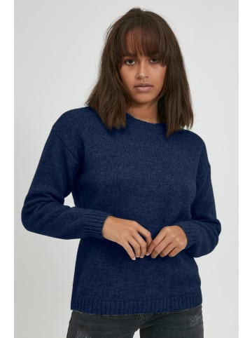 PULZ Jeans Strickpullover in blau