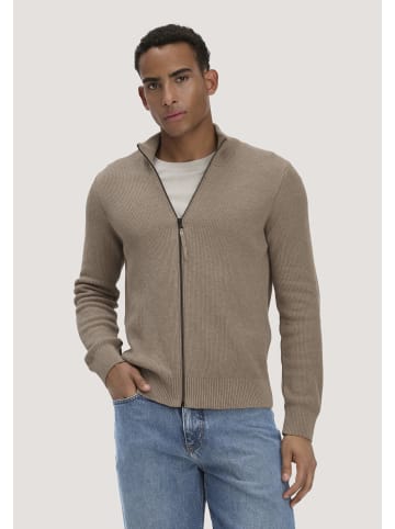 Hessnatur Hessnatur Strick Jacke Regular aus reiner Bio-Baumwolle in lehm