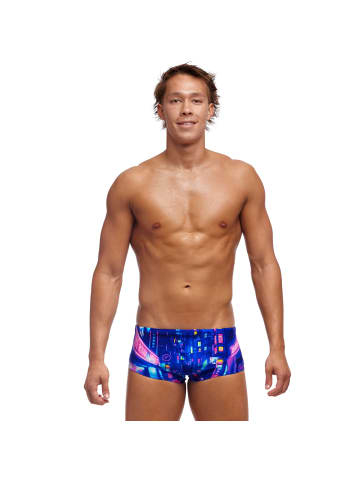 Funky Trunks Cyber City Badehose Sidewinder Trunk in blau