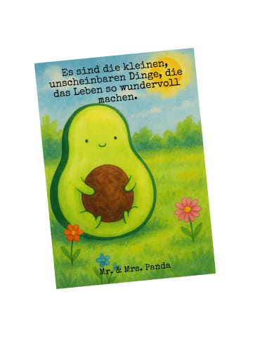 Mr. & Mrs. Panda Grußkarte Avocado Kern Design mit Spruch in Weiß