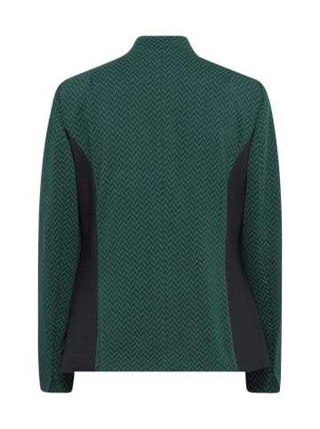 GOLDNER Kurzgröße:  Aufwendiger Jacquardblazer aus weichem Jersey in nachtblau / gemustert