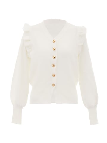 NAEMI Damen Strickjacke in Weiss