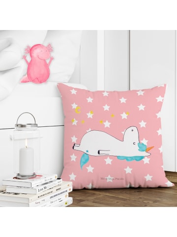 Mr. & Mrs. Panda kissen für sofa Einhorn Sternenhimmel ohne Spruch in Rot Pastell