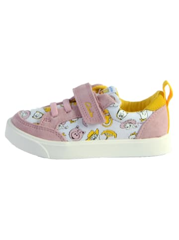 Clarks Bebe City Howdy T Sneaker aus Leder Rosa Overall