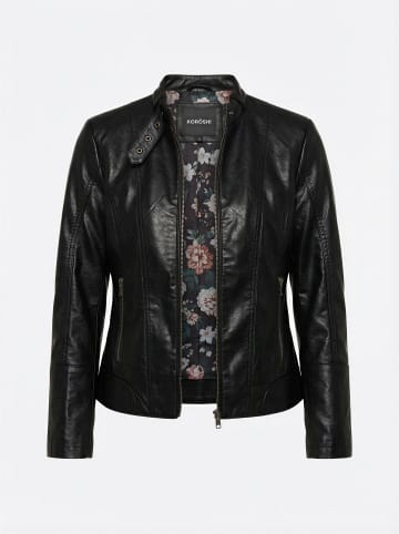 KOROSHI Damen-bikerjacke aus kunstleder in Schwarz