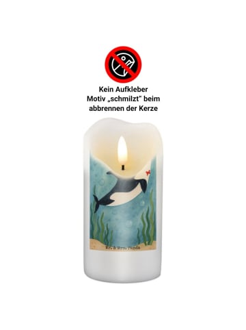 Mr. & Mrs. Panda Kerze Orca Zylinder Design ohne Spruch in Weiß