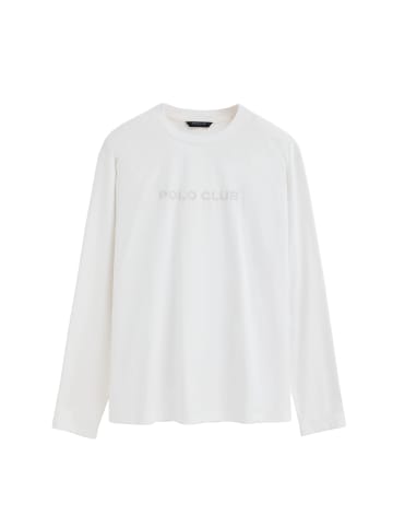 Polo Club T-Shirt MAN EST MINIMAL TITLE LS IO LONG SLEEVE RELAXED FIT in weiß