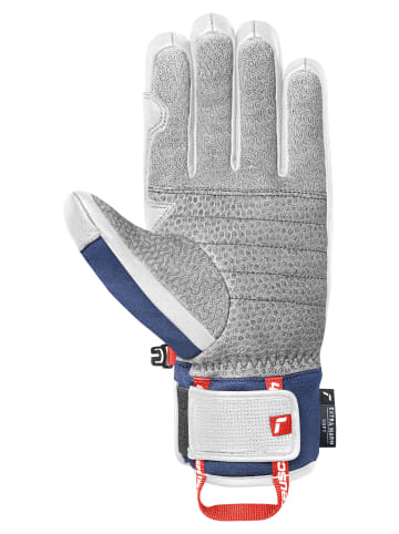 Reusch Fingerhandschuhe Cyprien Sarrazin in 1027 white/dress blue