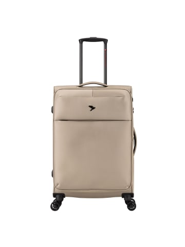 Pack Easy GoOn 4 Rollen Trolley M 67 cm mit Dehnfalte beige