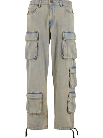 Urban Classics Urban Classics Cargo-Hosen in new light blue dirty washed