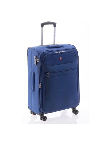 Gladiator 2000 4 Rollen Trolley 68 cm mit Dehnfalte blue