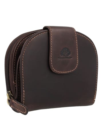 Greenburry Tornado Geldbörse RFID Schutz Leder 14 cm teak brown