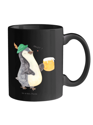 Mr. & Mrs. Panda Tasse Pinguin Bier ohne Spruch in Schwarz