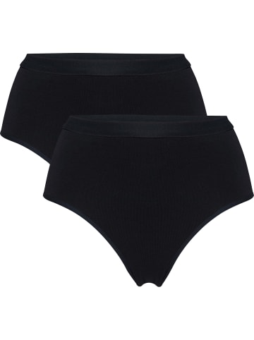 Con-ta Baumwolle, Single-Jersey Formslip 2er-Pack in schwarz