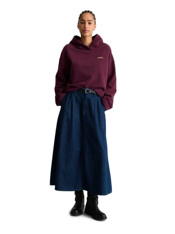 Marc O'Polo DENIM Hoodie cropped in Mahagony Jam