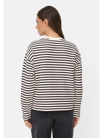 Camel Active Sweatshirt aus 100% Baumwolle in Schwarzweiß