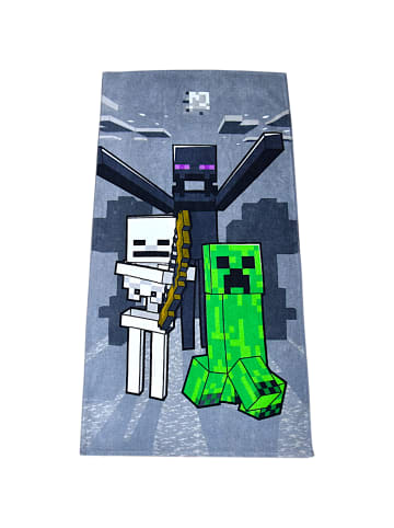 Minecraft Strand-/Badetuch Minecraft Mob Attack  - (L) 140 cm x (B) 70 cm in Grau
