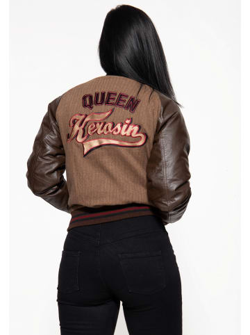 Queen Kerosin Queen Kerosin College Jacke in braun