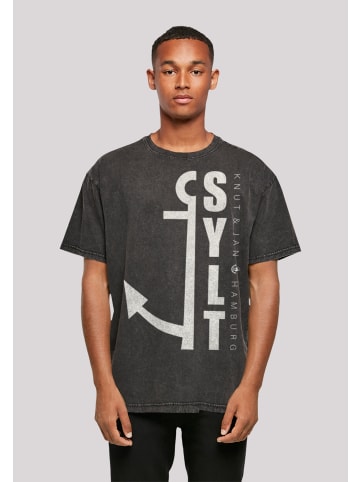 F4NT4STIC Oversize Tee Sylt Anker Knut & Jan Hamburg in schwarz
